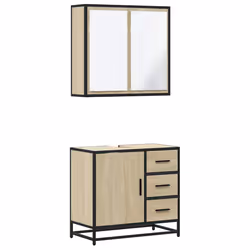 VidaXL 3300896, Quercia, Metallo, Legno, 60 kg, 650 mm, 330 mm, 600 mm