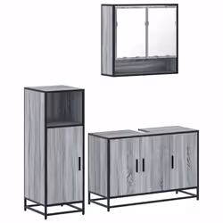 VidaXL 3300983, Grigio, Quercia, Metallo, Legno, 60 kg, 900 mm, 330 mm, 600 mm