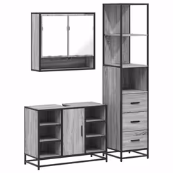 VidaXL 3301183, Grigio, Quercia, Metallo, Legno, 60 kg, 800 mm, 330 mm, 600 mm