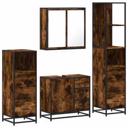 VidaXL 3301257, Quercia, Metallo, Legno, 60 kg, 650 mm, 330 mm, 600 mm