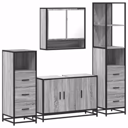 VidaXL 3301283, Grigio, Quercia, Metallo, Legno, 60 kg, 900 mm, 330 mm, 600 mm