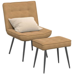 Poltrona Relax con Poggiapiedi Marrone in Velluto vidaXL1102