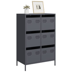 vidaXL Credenza Antracite 68x39x101,5 cm Acciaio