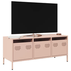 vidaXL Mobile TV Rosa 101,5x39x43,5 cm in Acciaio Laminato a Freddo
