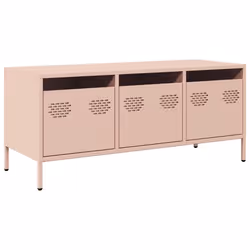 vidaXL Mobile TV Rosa 101,5x39x43,5 cm in Acciaio Laminato a Freddo - Vista aggiuntiva 2