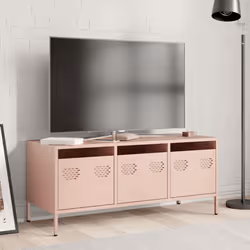 vidaXL Mobile TV Rosa 101,5x39x43,5 cm in Acciaio Laminato a Freddo - Vista aggiuntiva 3
