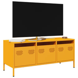 vidaXL Mobile TV Giallo Senape 101,5x39x43,5 cm in Acciaio