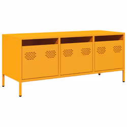 vidaXL Mobile TV Giallo Senape 101,5x39x43,5 cm in Acciaio - Vista aggiuntiva 2