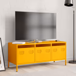 vidaXL Mobile TV Giallo Senape 101,5x39x43,5 cm in Acciaio - Vista aggiuntiva 3