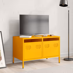 vidaXL Mobile TV Giallo Senape 68x39x43,5cm Acciaio Laminato a Freddo - Vista aggiuntiva 3
