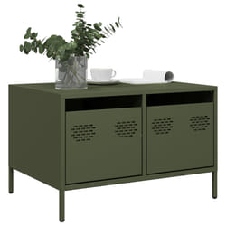 vidaXL Mobile TV Verde Oliva 68x50x43,5cm in Acciaio Laminato a Freddo