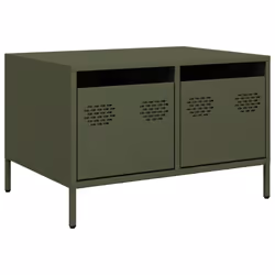 vidaXL Mobile TV Verde Oliva 68x50x43,5cm in Acciaio Laminato a Freddo - Vista aggiuntiva 2