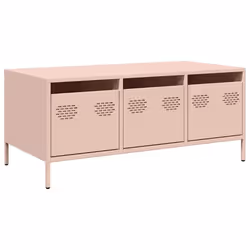 vidaXL Tavolino Rosa 101,5x50x43,5 cm in Acciaio Laminato a Freddo - Vista aggiuntiva 2