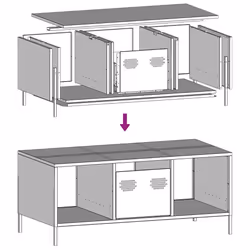 VidaXL 851274 tavolino da caffè, comodino e consolle da soggiorno - Vista aggiuntiva 7