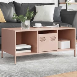 vidaXL Tavolino Rosa 101,5x50x43,5 cm in Acciaio Laminato a Freddo