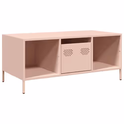 vidaXL Tavolino Rosa 101,5x50x43,5 cm in Acciaio Laminato a Freddo - Vista aggiuntiva 2
