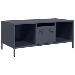 vidaXL Tavolino Antracite 101,5x50x43,5cm in Acciaio Laminato a Freddo - Vista aggiuntiva 2