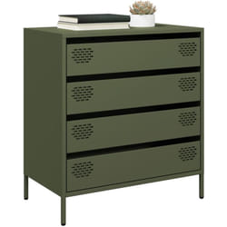 Credenza Verde Oliva 68x39x73,5 cm in Acciaio Laminato a Freddo Vidaxl 834520