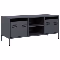 vidaXL Mobile TV Antracite 101,5x39x43,5 cm Acciaio Laminato a Freddo - Vista aggiuntiva 2