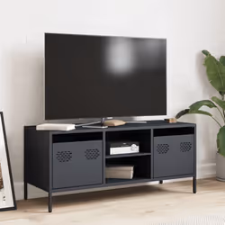 vidaXL Mobile TV Antracite 101,5x39x43,5 cm Acciaio Laminato a Freddo - Vista aggiuntiva 3