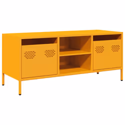 vidaXL Mobile TV Giallo Senape 101,5x39x43,5 cm in Acciaio - Vista aggiuntiva 2