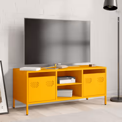 vidaXL Mobile TV Giallo Senape 101,5x39x43,5 cm in Acciaio - Vista aggiuntiva 3