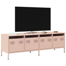 vidaXL Mobile TV Rosa 135x39x43,5 cm in Acciaio Laminato a Freddo