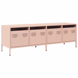vidaXL Mobile TV Rosa 135x39x43,5 cm in Acciaio Laminato a Freddo - Vista aggiuntiva 2