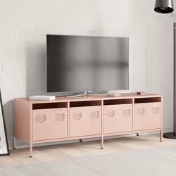 vidaXL Mobile TV Rosa 135x39x43,5 cm in Acciaio Laminato a Freddo - Vista aggiuntiva 3
