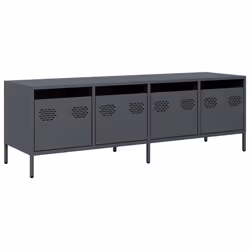 vidaXL Mobile TV Antracite 135x39x43,5 cm Acciaio Laminato a Freddo - Vista aggiuntiva 2