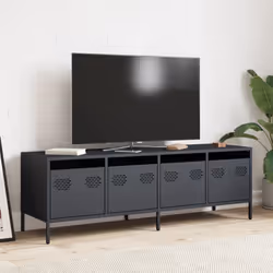 vidaXL Mobile TV Antracite 135x39x43,5 cm Acciaio Laminato a Freddo - Vista aggiuntiva 3