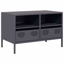 vidaXL Mobile TV Antracite 68x39x43,5 cm in Acciaio Laminato a Freddo - Vista aggiuntiva 2