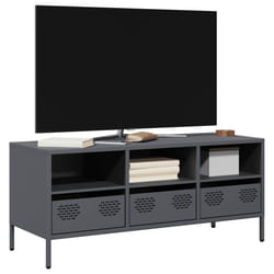 vidaXL Mobile TV Antracite 101,5x39x43,5 cm Acciaio Laminato a Freddo