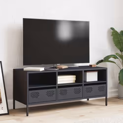 vidaXL Mobile TV Antracite 101,5x39x43,5 cm Acciaio Laminato a Freddo - Vista aggiuntiva 3
