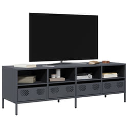 vidaXL Mobile TV Antracite 135x39x43,5 cm Acciaio Laminato a Freddo