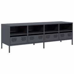 vidaXL Mobile TV Antracite 135x39x43,5 cm Acciaio Laminato a Freddo - Vista aggiuntiva 2