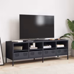 vidaXL Mobile TV Antracite 135x39x43,5 cm Acciaio Laminato a Freddo - Vista aggiuntiva 3