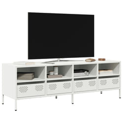 vidaXL Mobile TV Bianco 135x39x43,5 cm in Acciaio Laminato a Freddo