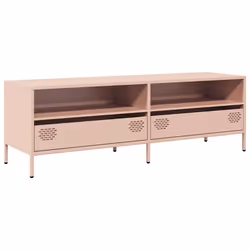 vidaXL Mobile TV Rosa 135x39x43,5 cm in Acciaio Laminato a Freddo - Vista aggiuntiva 2