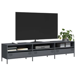 vidaXL Mobile TV Antracite 202x39x43,5 cm Acciaio Laminato a Freddo
