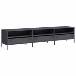 vidaXL Mobile TV Antracite 202x39x43,5 cm Acciaio Laminato a Freddo - Vista aggiuntiva 2