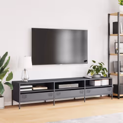 vidaXL Mobile TV Antracite 202x39x43,5 cm Acciaio Laminato a Freddo - Vista aggiuntiva 3