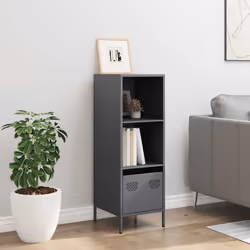 vidaXL Credenza Antracite 35x39x103,5 cm Acciaio - Vista aggiuntiva 3