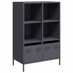 vidaXL Credenza Antracite 68x39x103,5 cm Acciaio - Vista aggiuntiva 2
