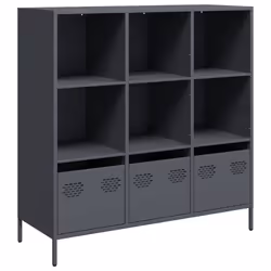 vidaXL Credenza Antracite 101,5x39x103,5 cm Acciaio - Vista aggiuntiva 2