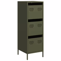 vidaXL Credenza Verde Oliva 39x35x103,5 cm in Acciaio - Vista aggiuntiva 2
