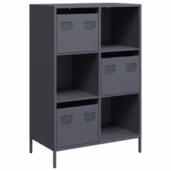 vidaXL Credenza Antracite 68x39x103,5 cm Acciaio - Vista aggiuntiva 2