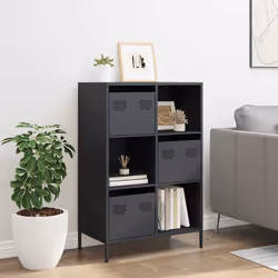 vidaXL Credenza Antracite 68x39x103,5 cm Acciaio - Vista aggiuntiva 3