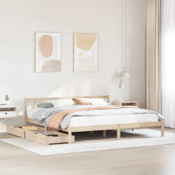 Letto senza Materasso 200x200 cm in Legno Massello di Pino Vidaxl 8256