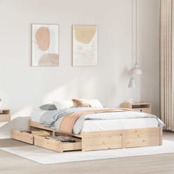 Letto senza Materasso 120x200 cm in Legno Massello di Pino Vidaxl 2348